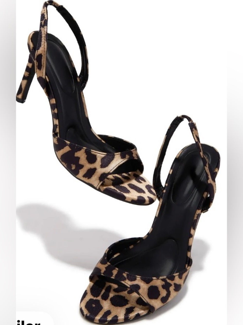 Beness Leopard Print Slingback Heels